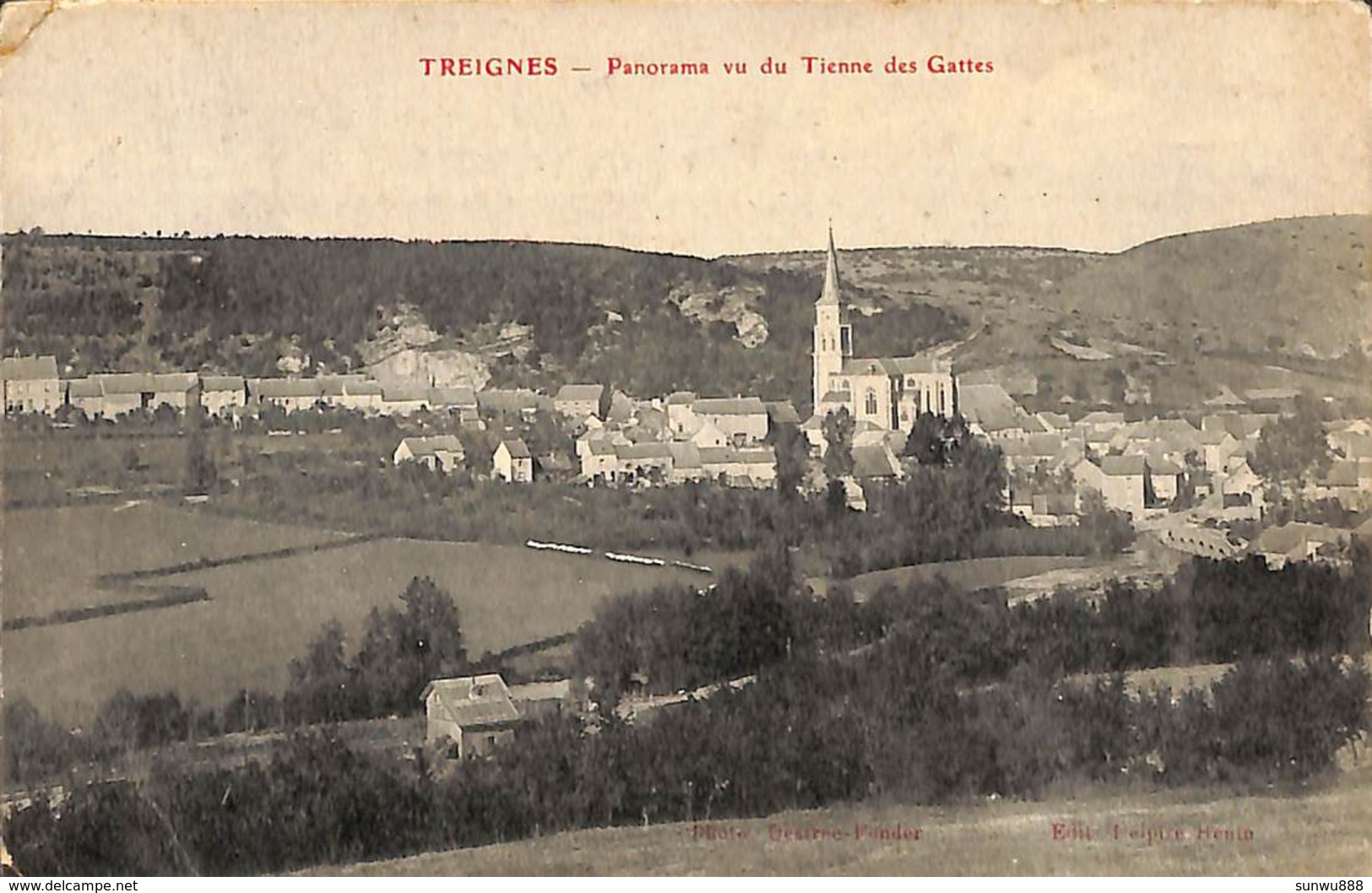 Treignes - Panorama Vu Du Tienne Des Gattes (Edit. Delpire Henin, 1911) - Viroinval