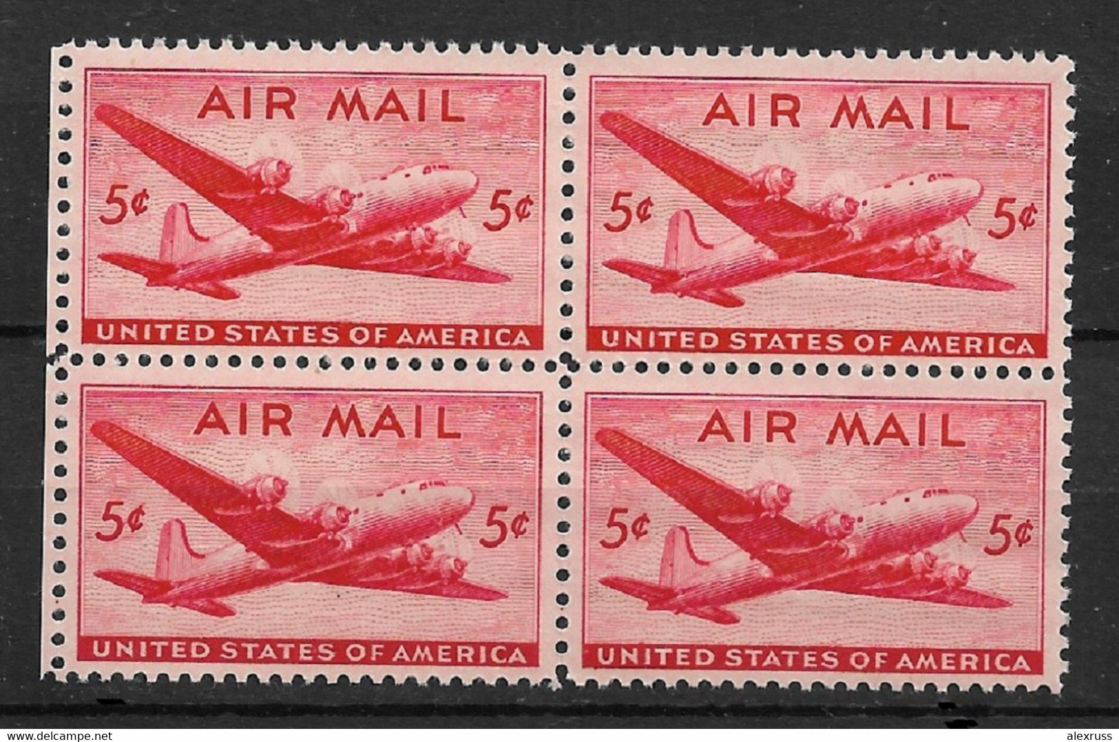 US 1946 Airmail Block Of 4, Scott # C32, VF MNH**OG - 2b. 1941-1960 Unused