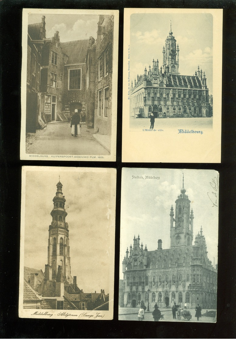 Mooi lot van 60 postkaarten van Nederland  Holland  Zeeland  Middelburg - 60 scans