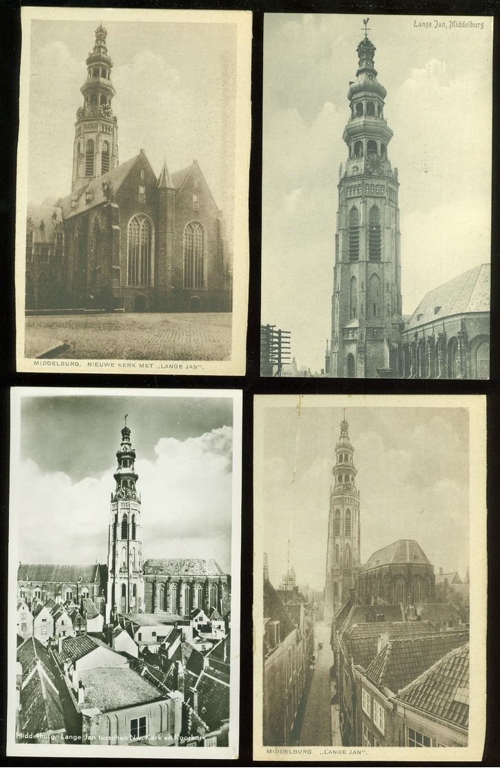 Mooi lot van 60 postkaarten van Nederland  Holland  Zeeland  Middelburg - 60 scans