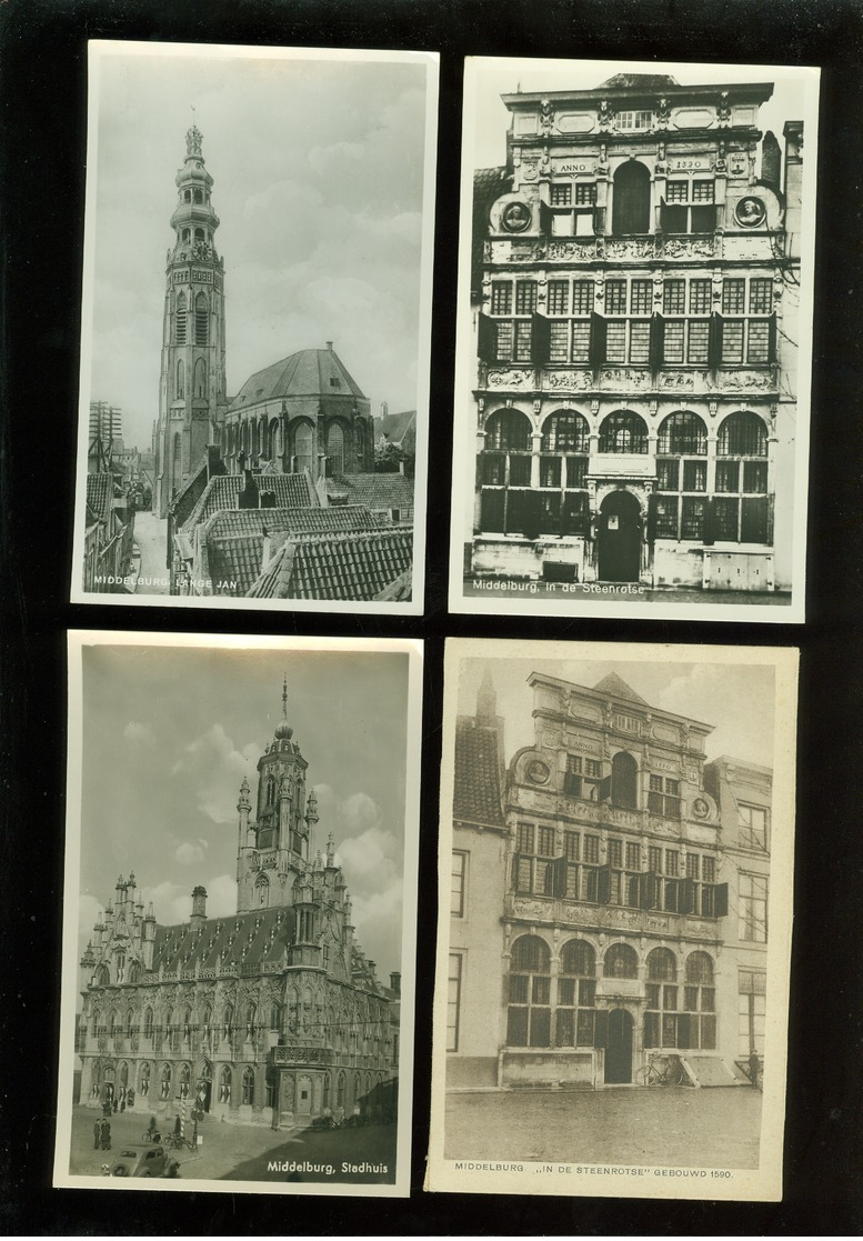 Mooi lot van 60 postkaarten van Nederland  Holland  Zeeland  Middelburg - 60 scans