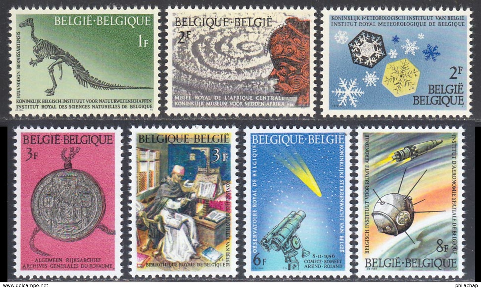 Belgique 1966 Yvert 1374 / 1380 ** TB - Unused Stamps