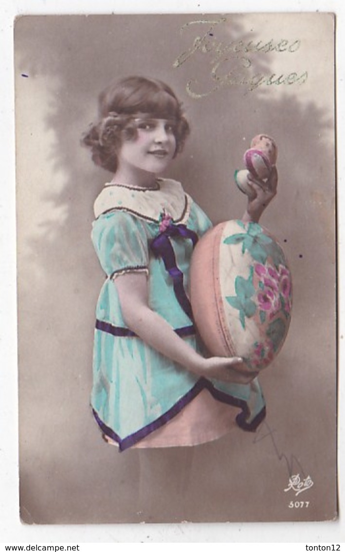 Carte Postale Petite Fille Pâques - Pâques