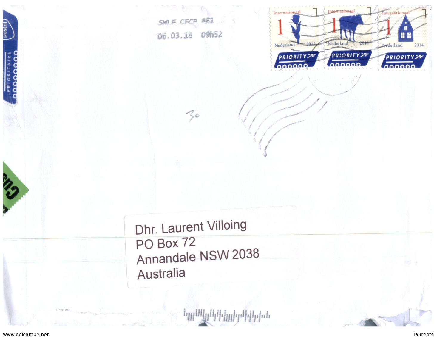 (159) Netherlands To Australia - Large Commercially Posted Cover With Many Stamps (open By Customs) - Storia Postale