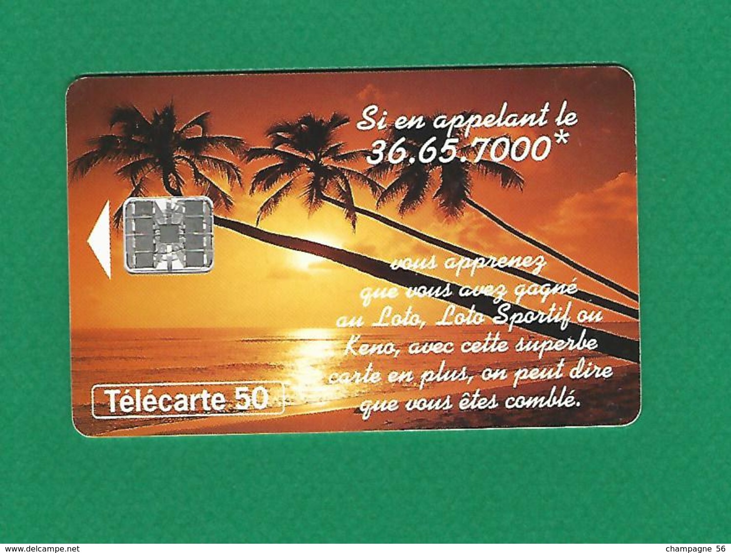 VARIÉTÉS FRANCE TÉLÉCARTE 06 / 96 F666  980 SC7 FRANÇAISE DES JEUX   50 UNITÉ   UTILISÉE - Variëteiten