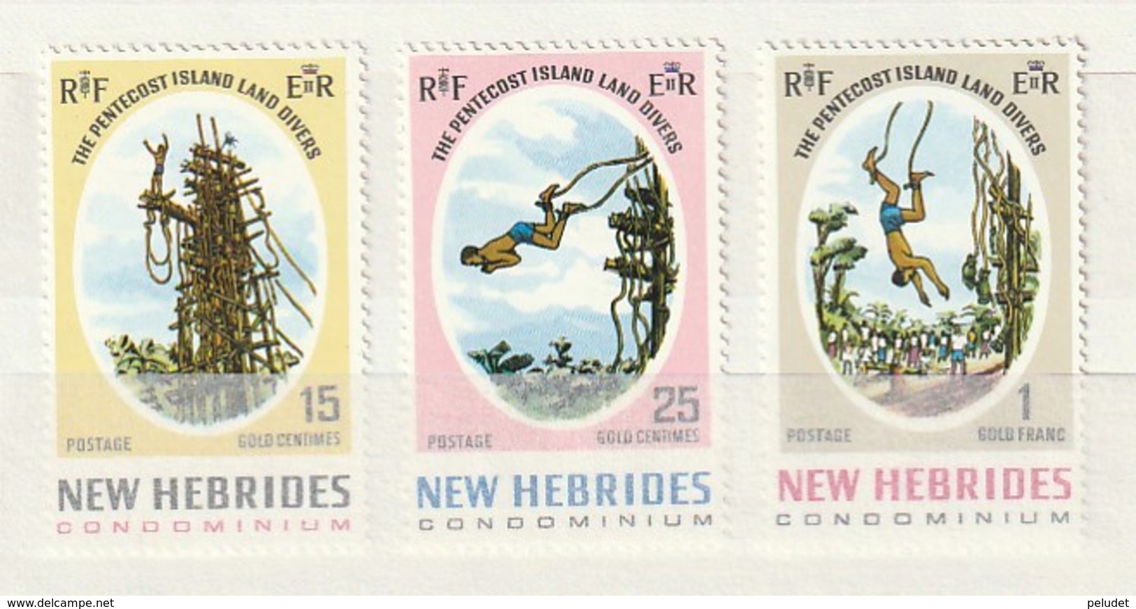 New Hebrides 1969 135-37	Land Diver	NH 3v - Nuevos