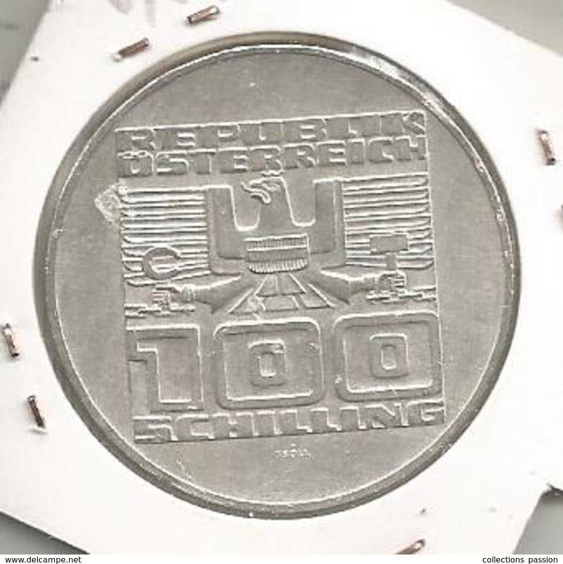 Monnaie, AUTRICHE , Republik OSTERREICH , 100 Schilling , Zwanzig Jahre Staatsvertrag 1975, 2 Scans, Frais Fr 2.95 E - Autriche