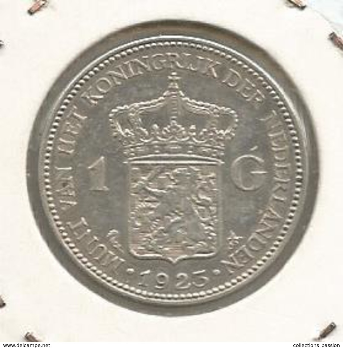 Monnaie, Pays Bas, NEDERLAND , 1923 , 1 Gulden, Wilhelmina Koningin Der Nederlanden , Argent - 1 Gulden