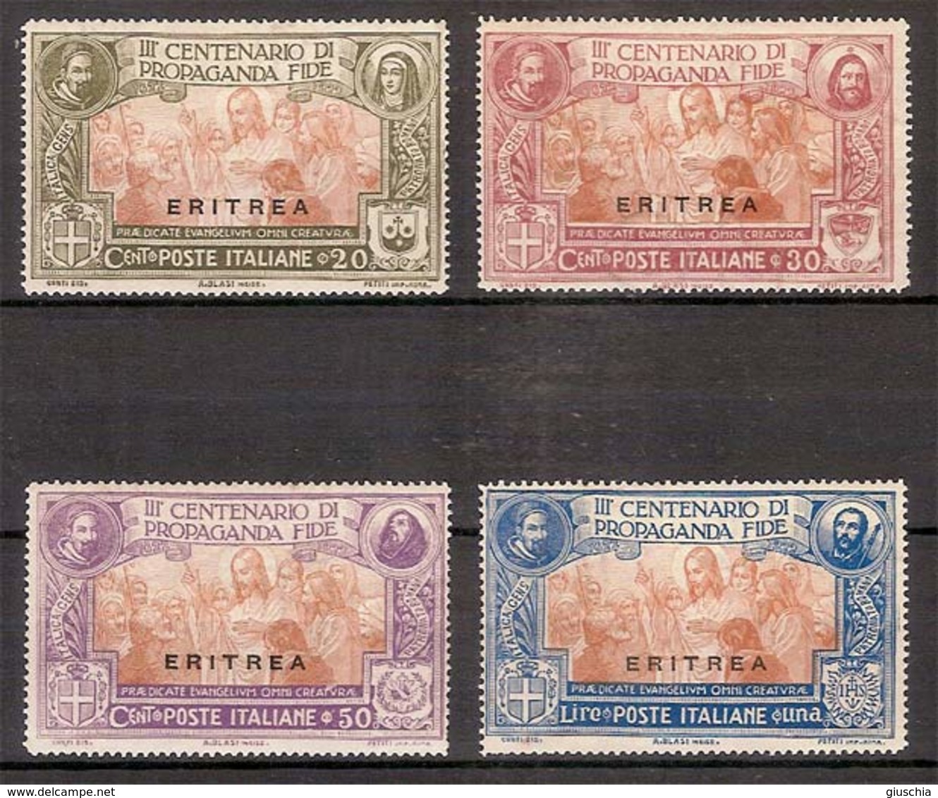 (Fb).Colonie.Eritrea.1923."Propaganda Fide".Serie Completa Di 4 Val Nuovi,g. Integra,MNH (34-16) - Eritrea