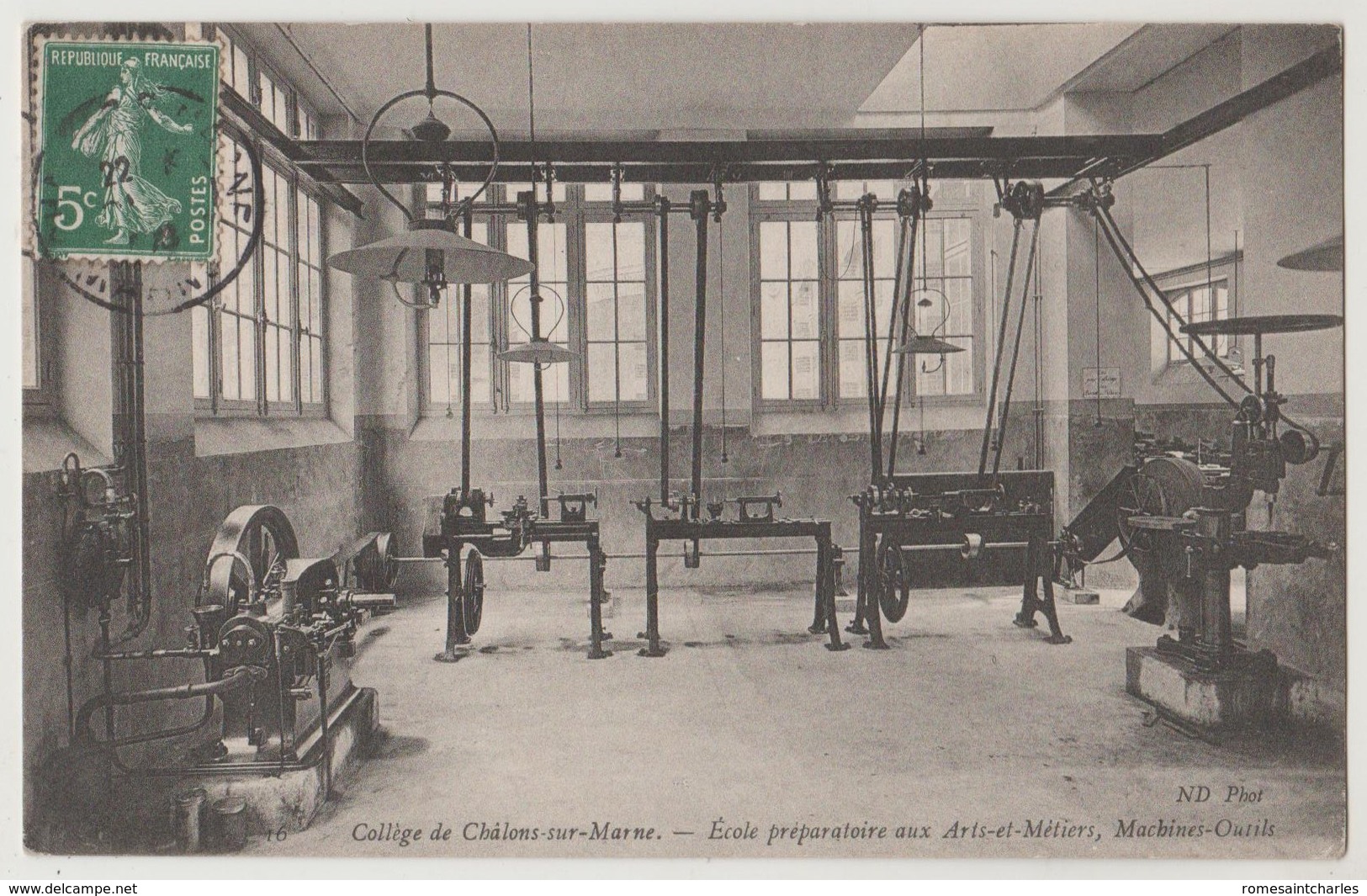 CPA 51 Collège De CHALONS SUR MARNE Ecole Préparatoire Aux Arts Et Métiers - Machines Outils - Châtillon-sur-Marne