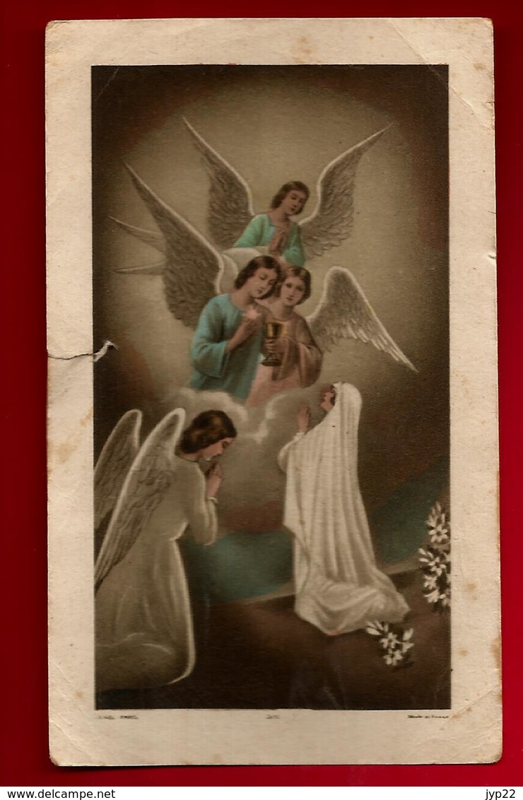 Image Pieuse Holy Card Communion Liliane Dominguez 31-05-1953 - Ed Morel 2692 -  Anges - Imágenes Religiosas