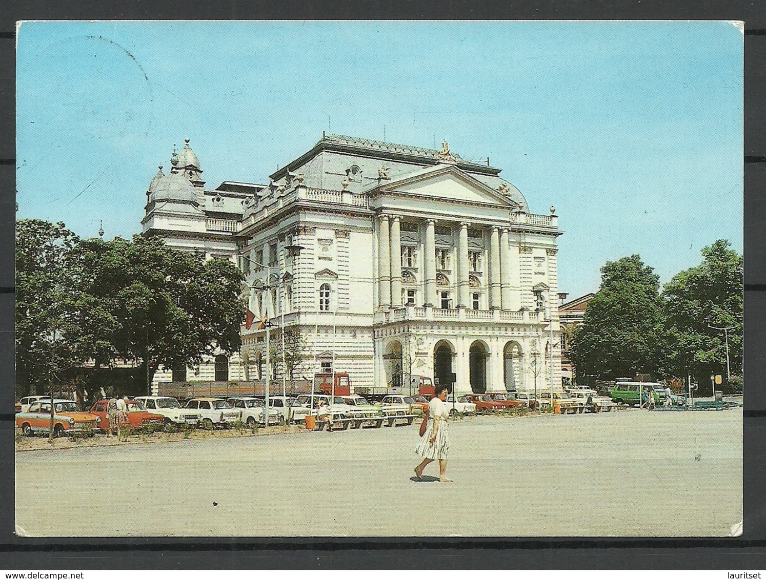 Deutschland DDR Landeshauptstadt SCHWERIN Mecklenburgisches Staatstheater Sent 1990 With Stamp - Schwerin