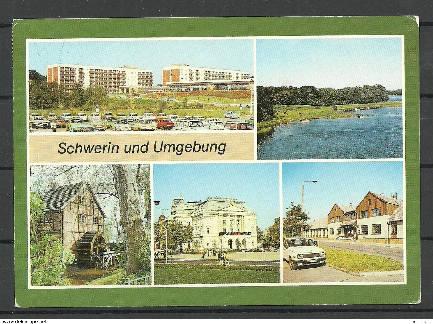 Deutschland DDR Landeshauptstadt SCHWERIN Und Umgebung Sent 1990 With Stamp - Schwerin