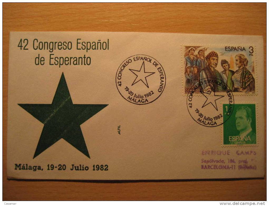 SPAIN Malaga 1982 Kongreso Esperanto Cancel Cover - Esperanto