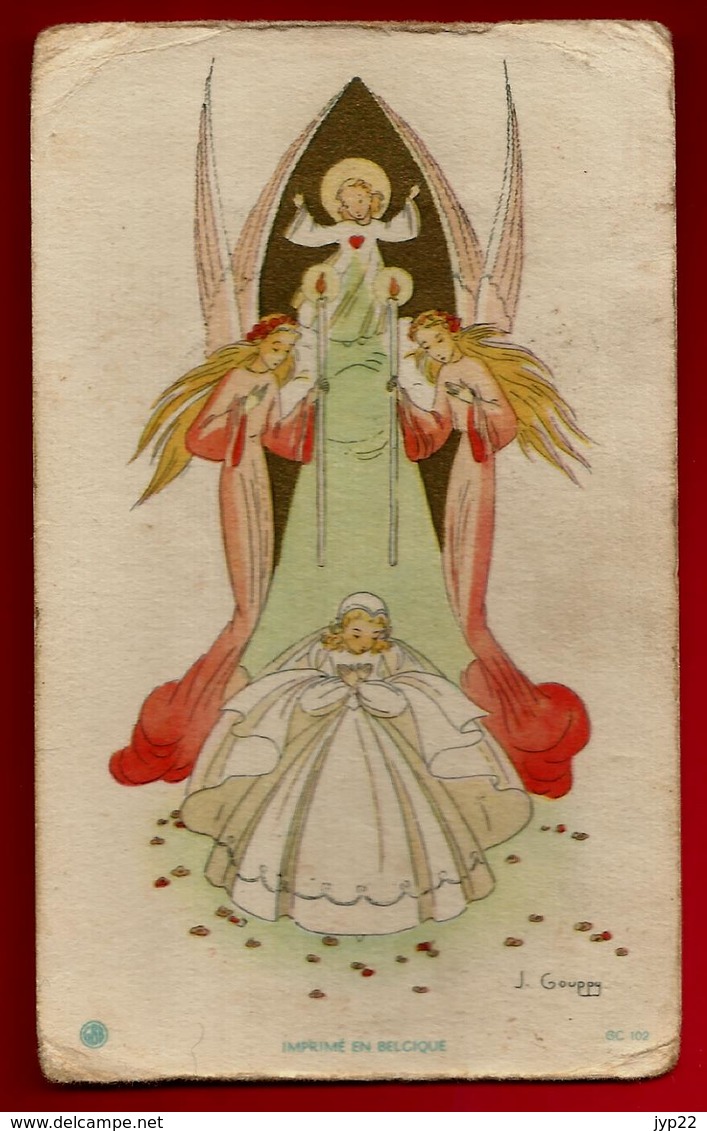 Image Pieuse Holy Card Communion Michèle Ballet Saint Bruno 8-06-1952 - Ed GBB GC 102 Illustrateur Gouppy - Images Religieuses