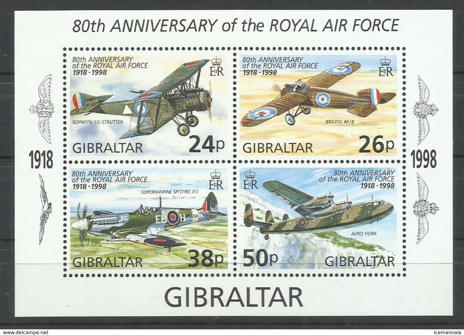 GIBRALTAR H/B AVIONES  MNH  ** - Gibraltar