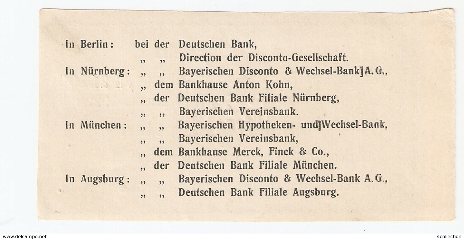 T. Germany 4. Zinsschein Maschinenfabrik Augsburg Nurnberg AG Coupon Kupon 1922 No. 21100 - Other & Unclassified
