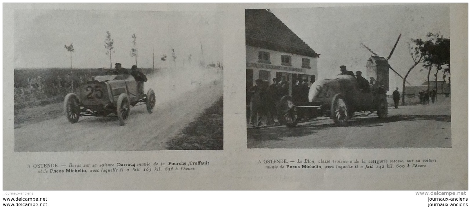 1904 TOUR DE FRANCE CYCLISTE - MEETING D'OSTENDE - BAINS DELIGNY ET PONT DE SOLFERINO - BOZEL - CLUSES