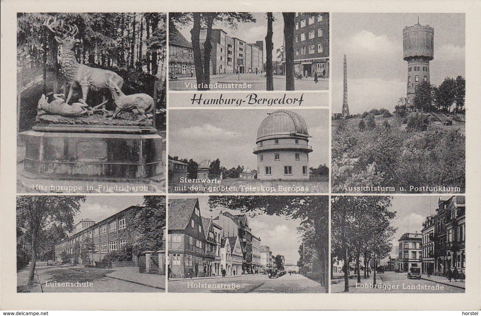 D-21029 Hamburg - Bergedorf - Alte Ansichten - Sternwarte - Postfunkturm - Bergedorf