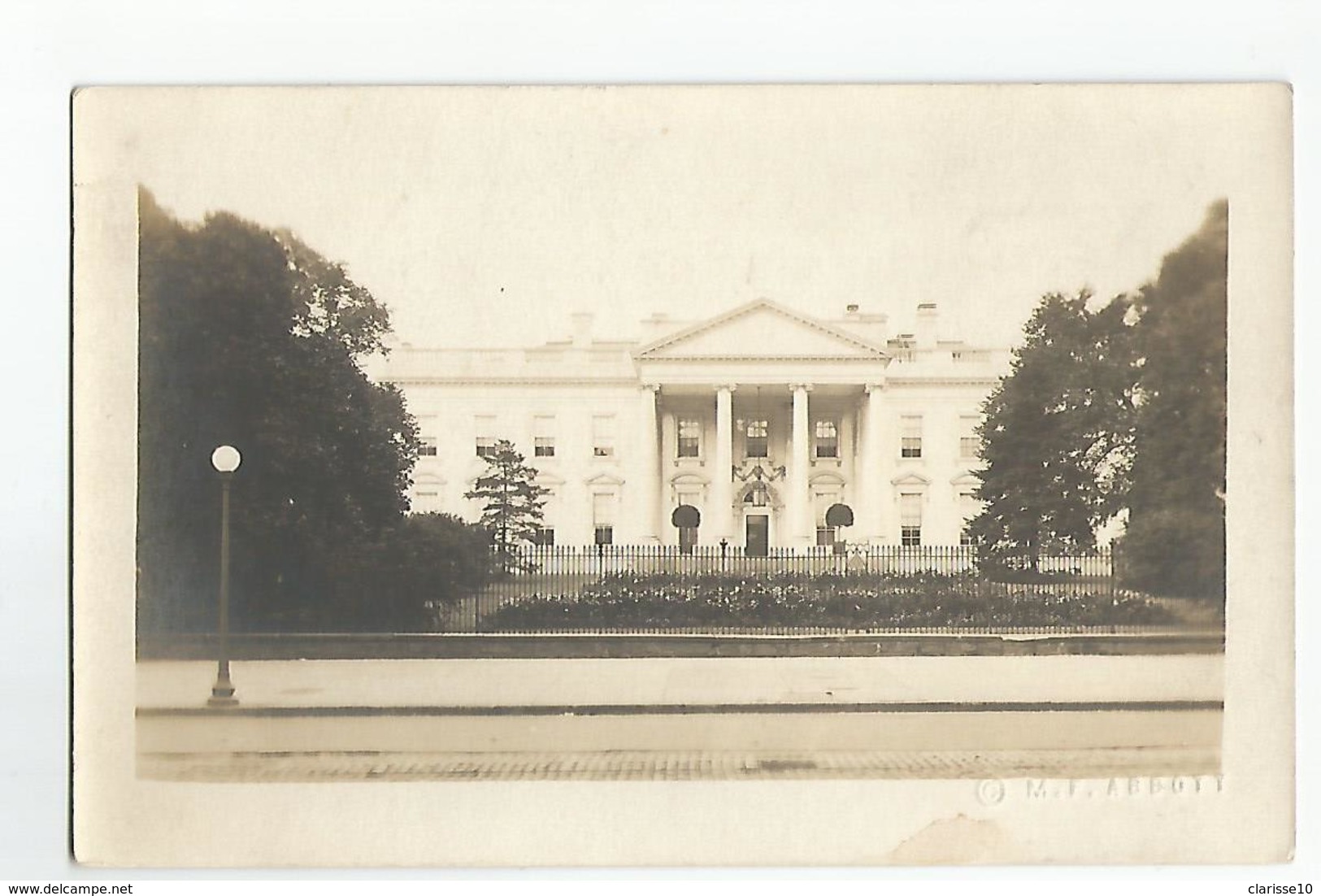 Etats Unis Carte Photo La Maison Blanche Photo ABBOTT - Autres & Non Classés