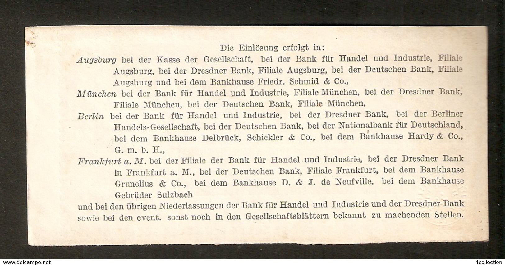 T. Germany 5. Zinsschein Lech Elektrizitatswerke AG Coupon Kupon 1921 - 1923 No. 2934 Watermark - Other & Unclassified
