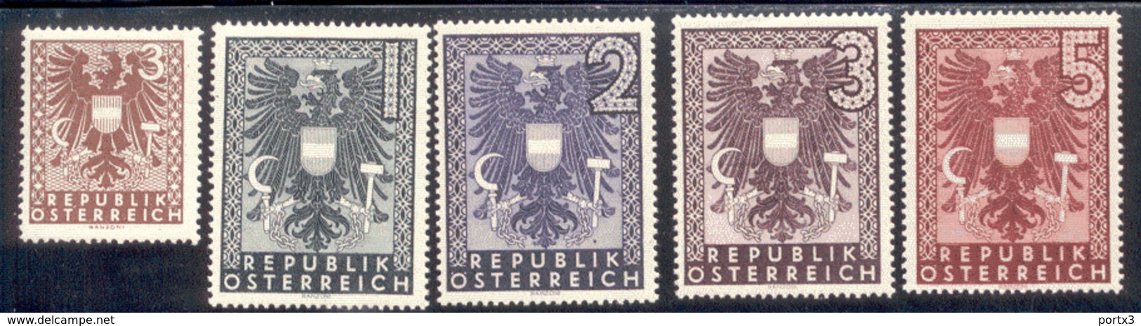 Österreich 697 - 719 Wappenzeichnung ** Postfrisch MNH - Nuovi