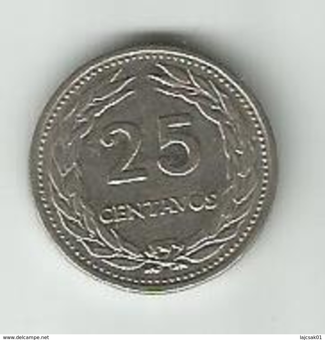 El Salvador 25 Centavos 1970. KM#139 - Salvador