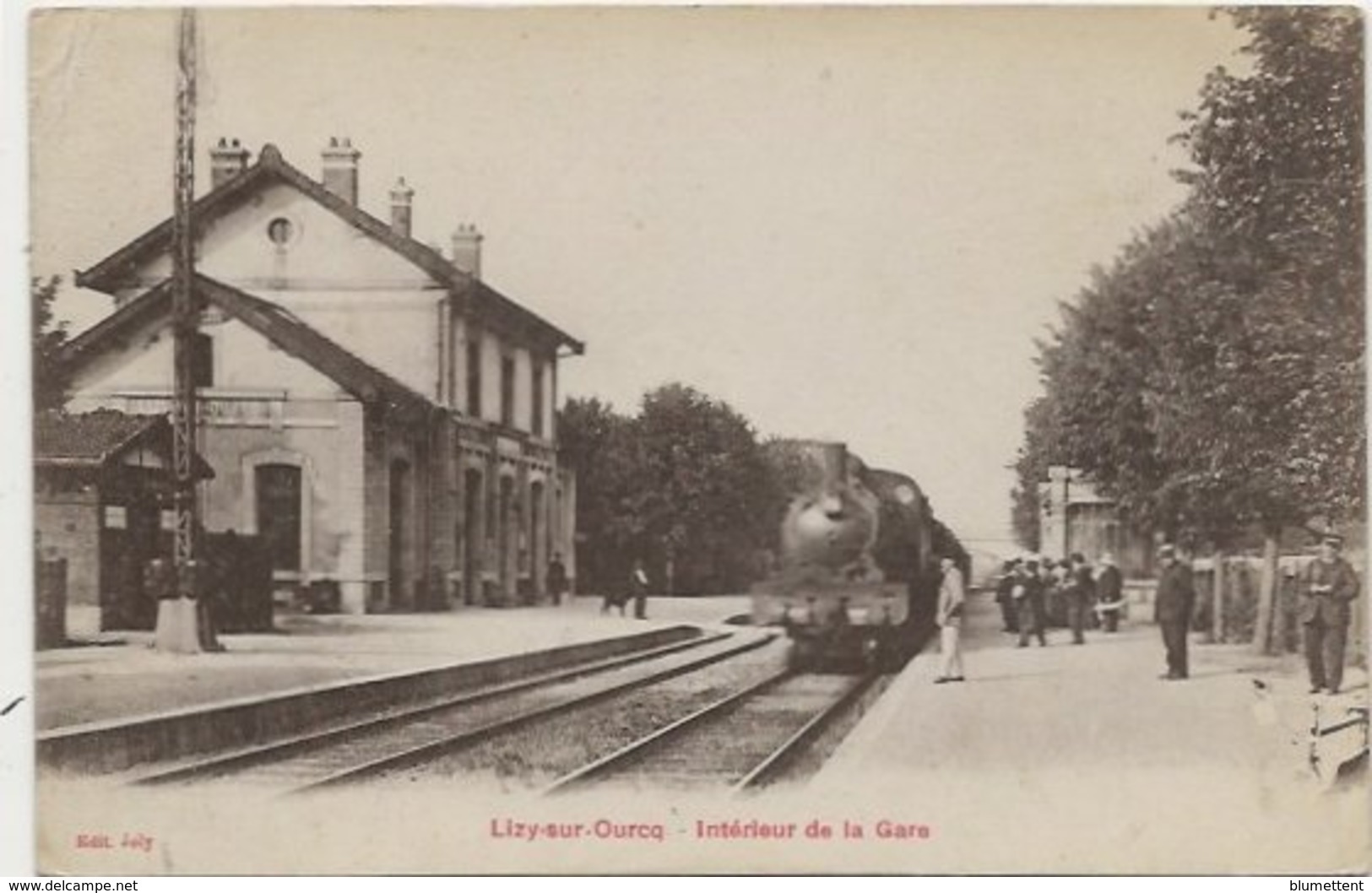 CPA - Chemin De Fer Arrivée D'un Train En Gare De LIZY-SUR-OURCQ 77 - Lizy Sur Ourcq
