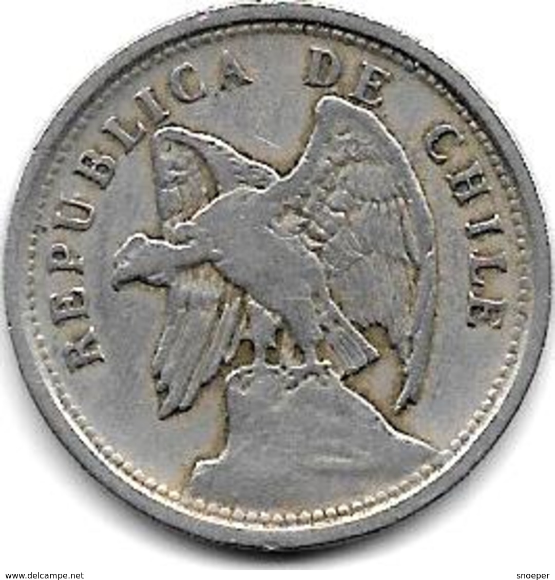 *chile 20 Centavos 1925  Km 167.1 Vf - Chili