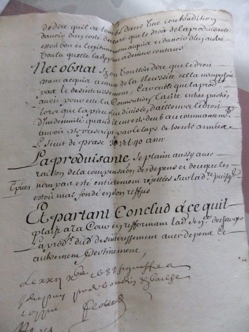 Document  LEVPUY 1688 - Documents Historiques