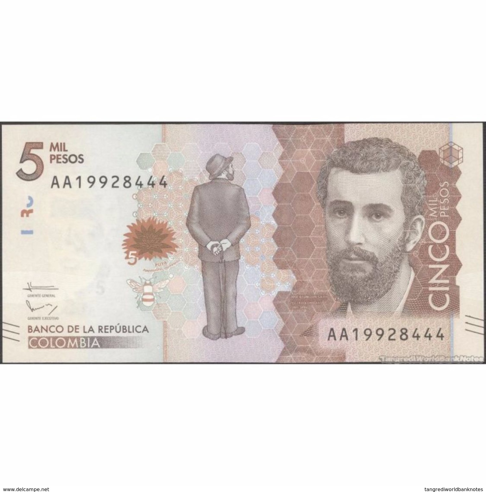 TWN - COLOMBIA 459a - 5000 5.000 Pesos 19.8.2015 Prefix AA UNC - Colombia