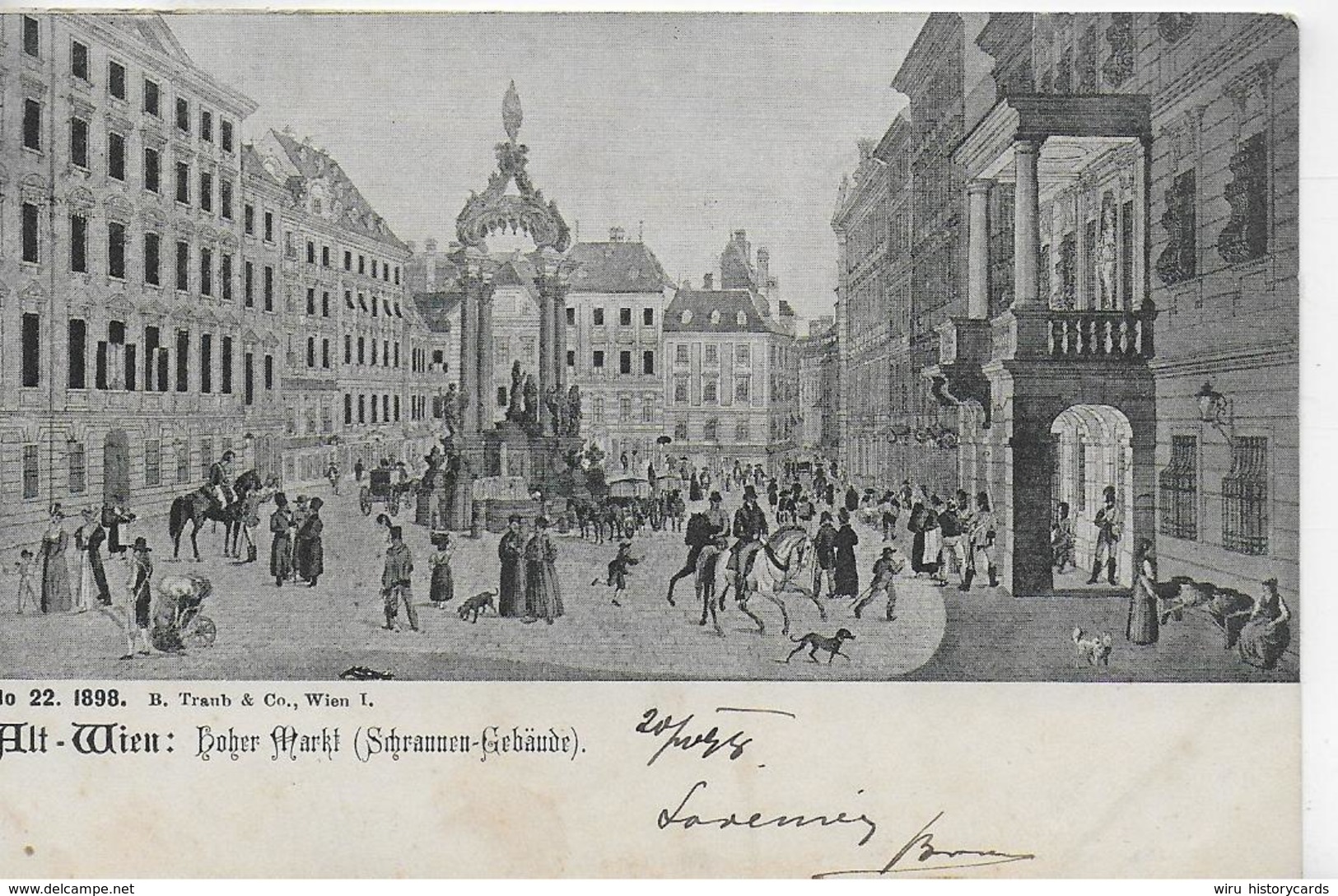 AK 0088  Alt-Wien - Hoher Markt ( Schrannen-Gebäude ) / Verlag Traub & Co Um 1898 - Wien Mitte