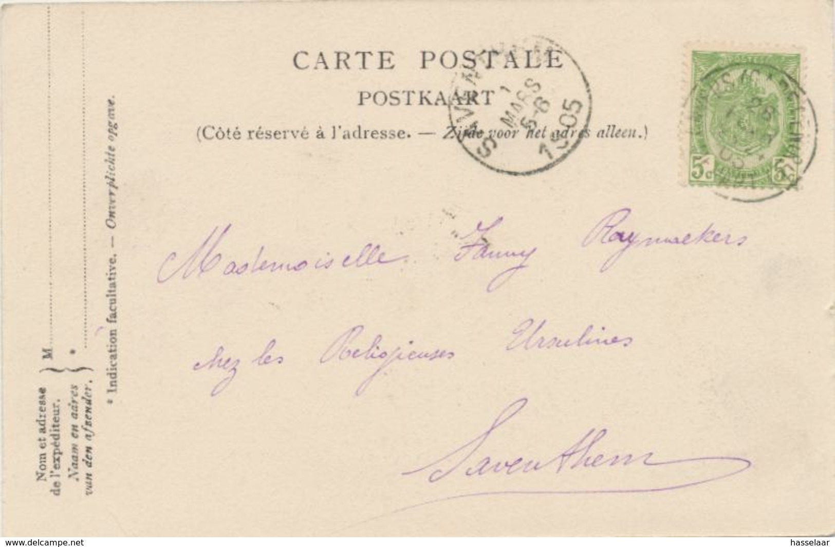 Wavre-Notre-Dame - Etablissement Des Ursulines - Salle D'Etudes - 1905 - Sint-Katelijne-Waver