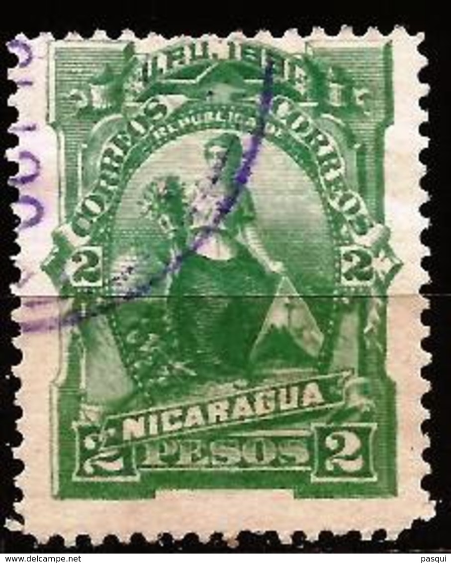 Nicaragua - Fx- 2667 - Yv. 37 - Libertad - 2 Cent. Verde -  Usado - Nicaragua