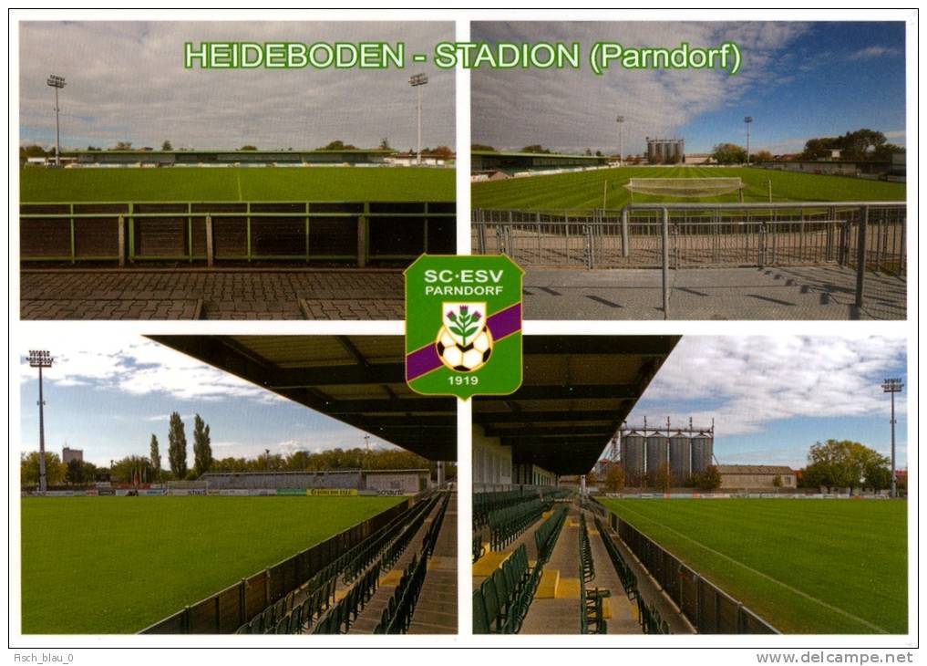 AK Heideboden-Stadion Postkarte SC-ESV Parndorf Burgenland Pandrof Pándorfalu Fußball Österreich Football Stadium - Fussball