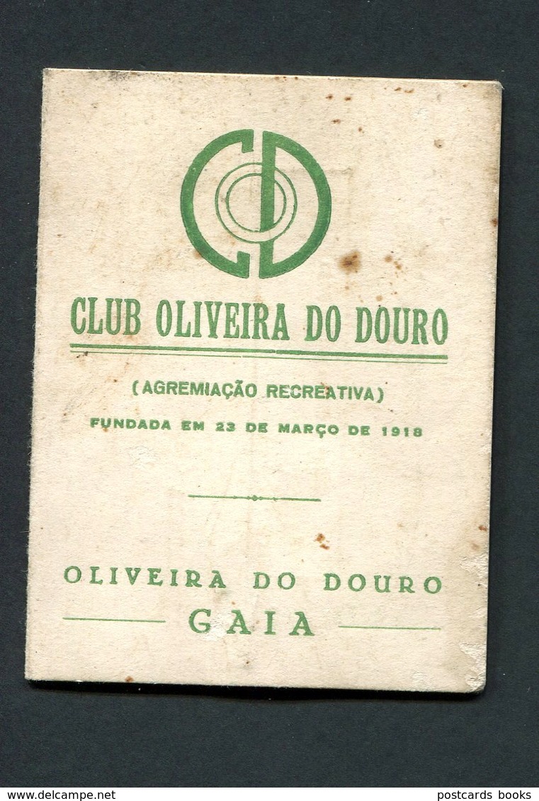 1960 CLUB OLIVEIRA DO DOURO / GAIA (Porto / Portugal) - Cartão De Sócio De CARLOS ALBERTO RAMALHETE - Programs