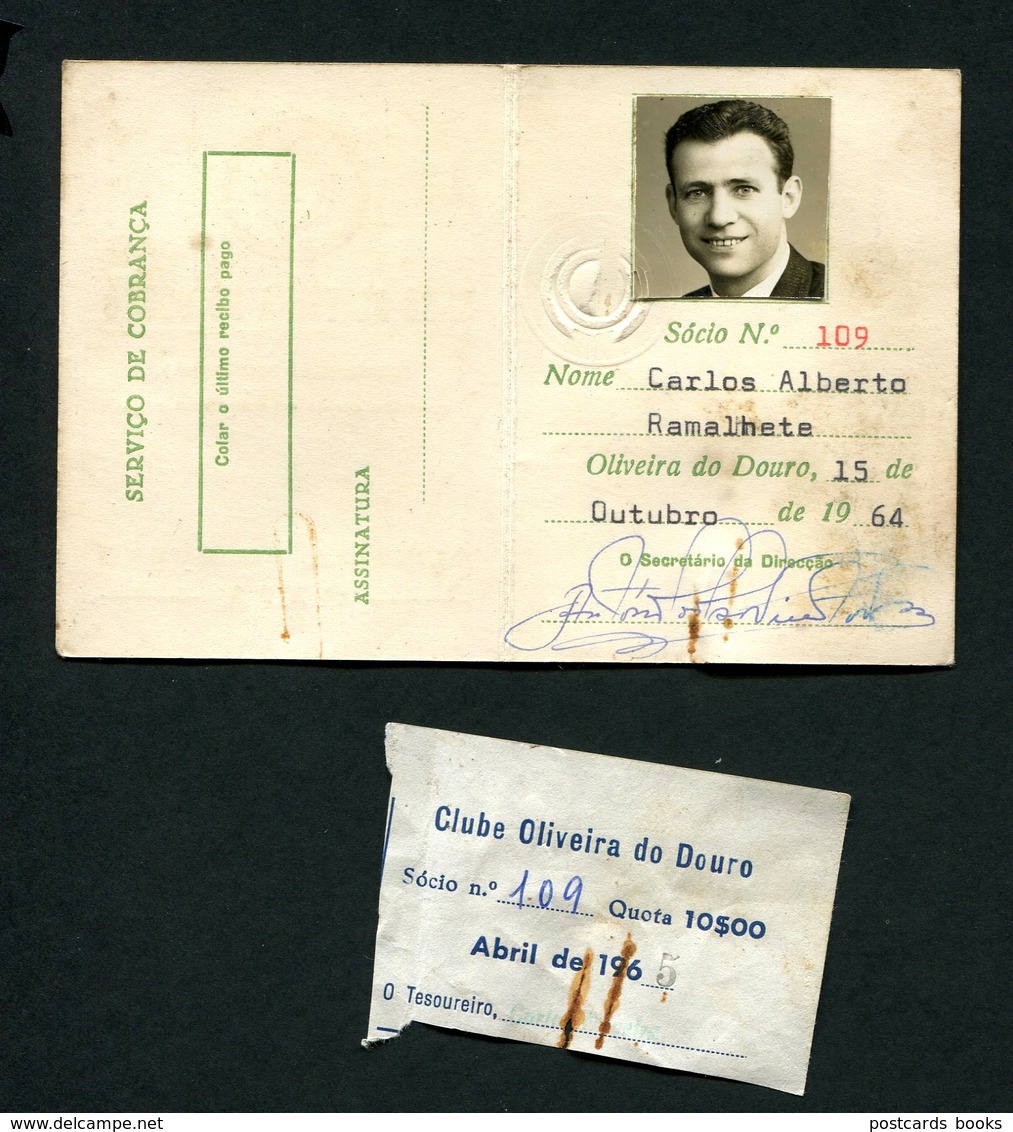 1960 CLUB OLIVEIRA DO DOURO / GAIA (Porto / Portugal) - Cartão De Sócio De CARLOS ALBERTO RAMALHETE - Programmes