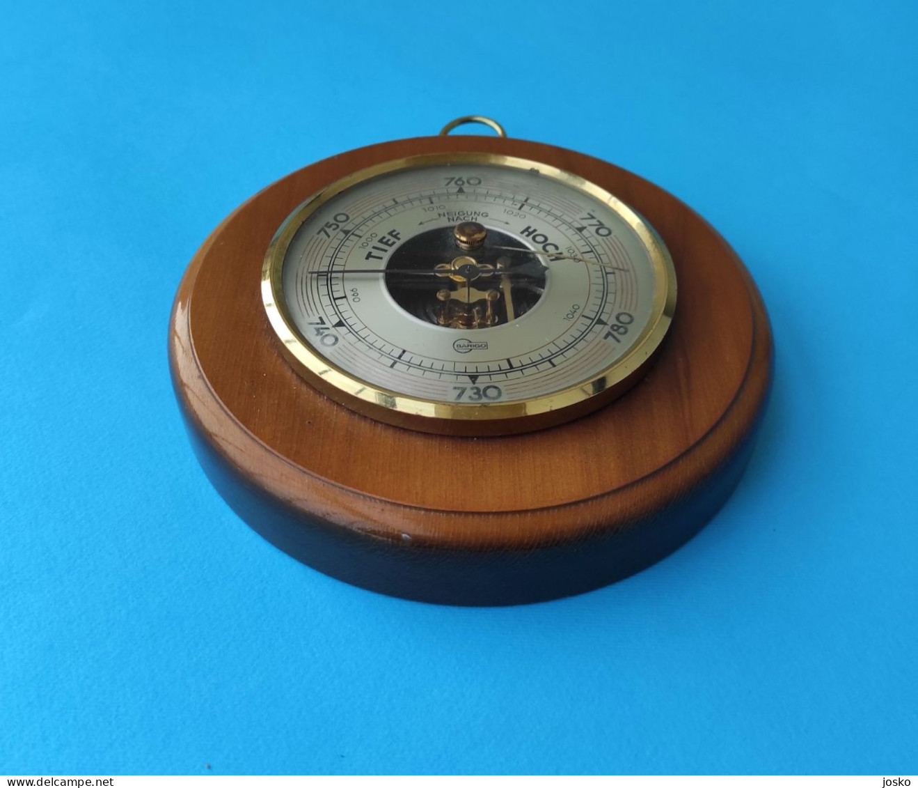 TIEF HOCH BAROMETER ( BARIGO ) - Germany Vintage Barometer ( Brass - Glass - Wood ) * Excellent Condition * Deutschland - Other & Unclassified