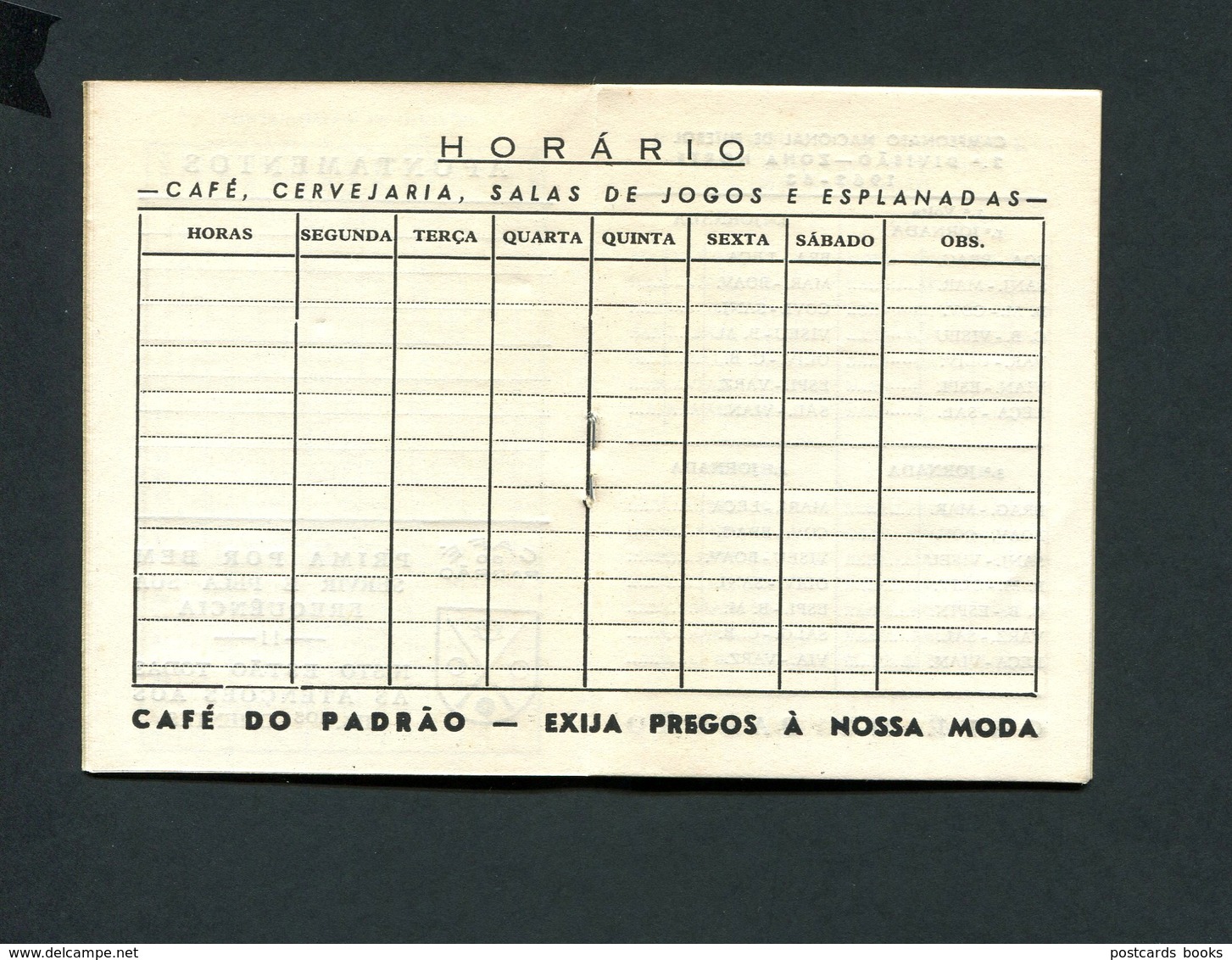 Publicidade CAFE Do PADRAO Calendario 1963 TOTOBOLA Jogos Futebol 1ª Divisao. Livrinho Com 20 Paginas PORTO / PORTUGAL - Petit Format : 1941-60