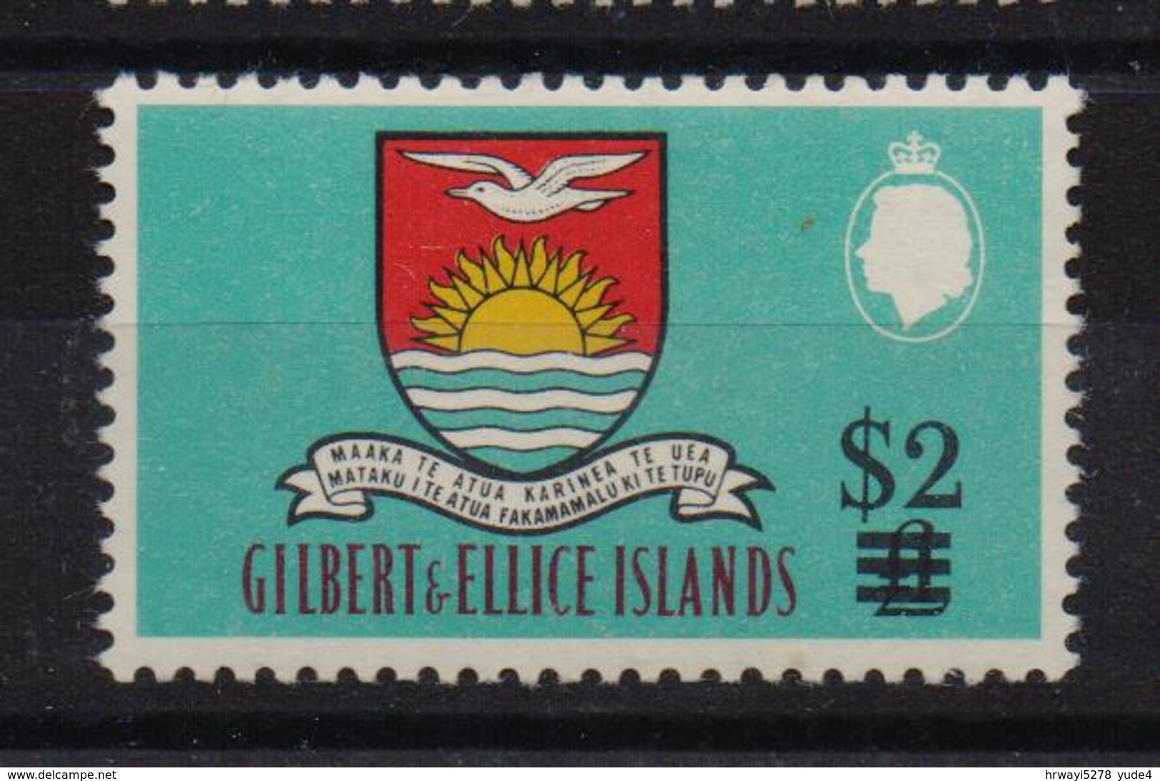 Gilbert & Ellice Islands 1966, Overprint $2 Minr 119, Mlh. Cv 4,50 Euro - Isole Gilbert Ed Ellice (...-1979)