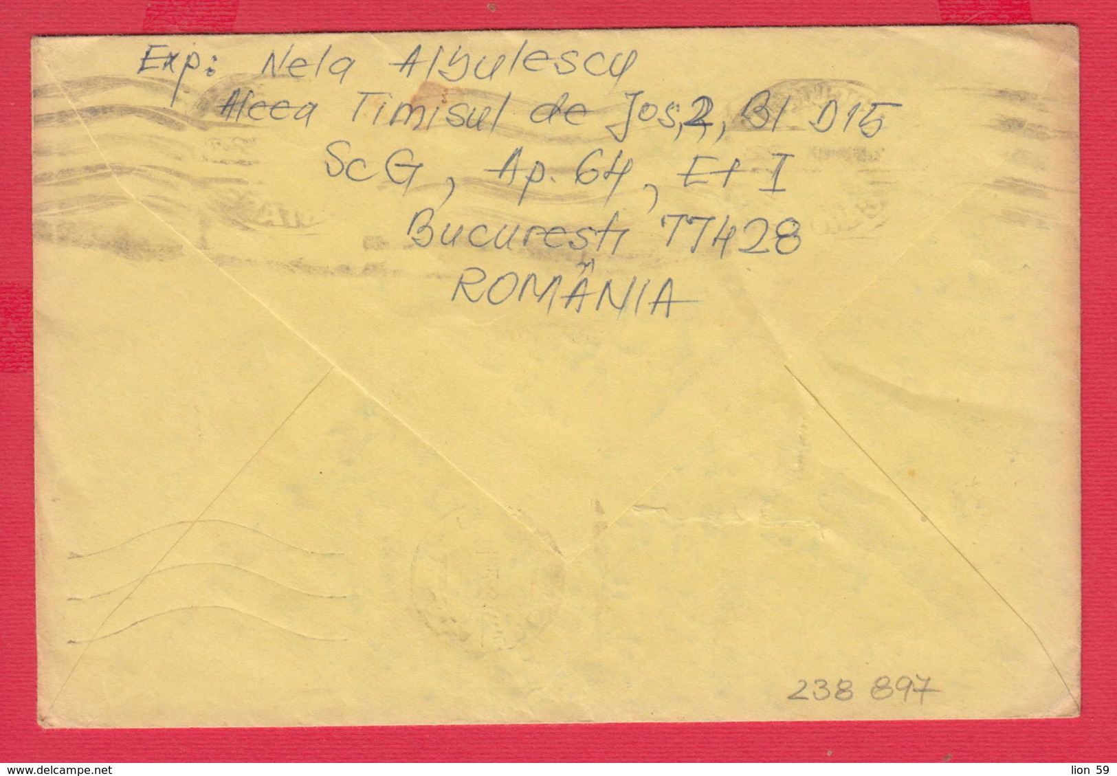 238897 / COVER PAR AVION - 5+45+45 L . - Romania Rumanien - Cartas & Documentos