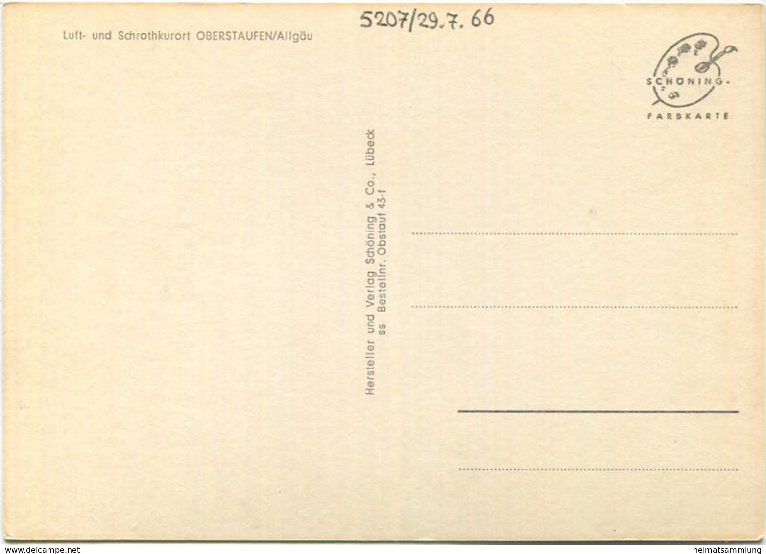 Oberstaufen - AK-Grossformat 60er Jahre - Verlag Schöning & Co Lübeck - Oberstaufen