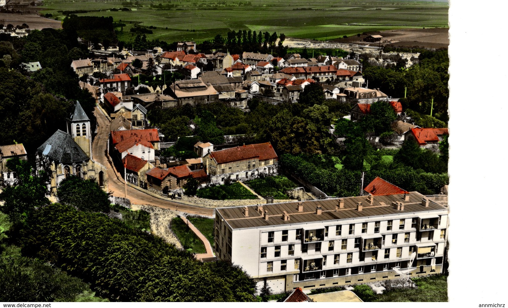 EZANVILLE VUE AERIENNE LE QUARTIER DE L'EGLISE - Ezanville