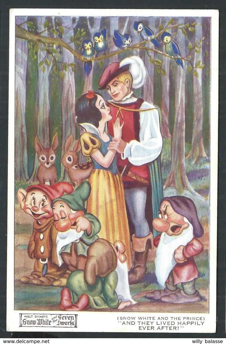 +++  CPA - Carte Fantaisie - WALT DISNEY - SNOW WHITE - Blanche Neige 7 Nains - Prince   // - Autres & Non Classés