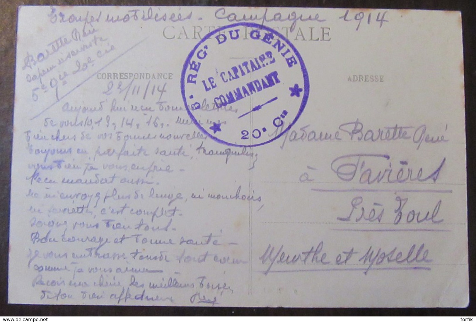 France - CPA Rosendaël (Nord) - La Mairie - Carte Animée, Correspondance Militaire (régiment Génie) - 23/11/1914 - Autres & Non Classés