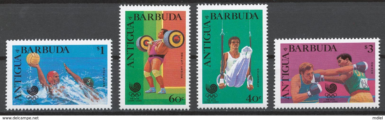 Antigua And Barbuda 1988 Mi# 1161-64** OLYMPIC GAMES, SEOUL 1988 - Antigua En Barbuda (1981-...)