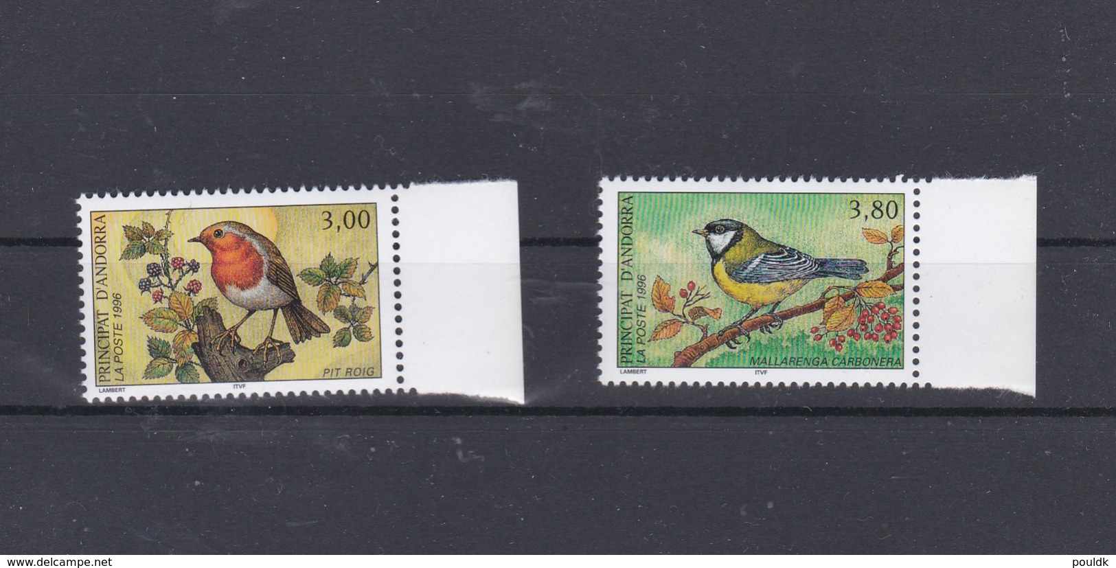 French Andorra 1996 Birds - Two Stamps MNH/** (M35) - Sonstige & Ohne Zuordnung