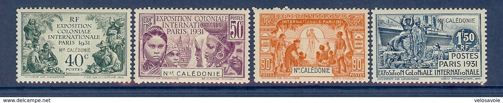 NOUVELLE CALEDONIE N° 162/165 EXPO COLONIALE DE 1931 ** - Neufs