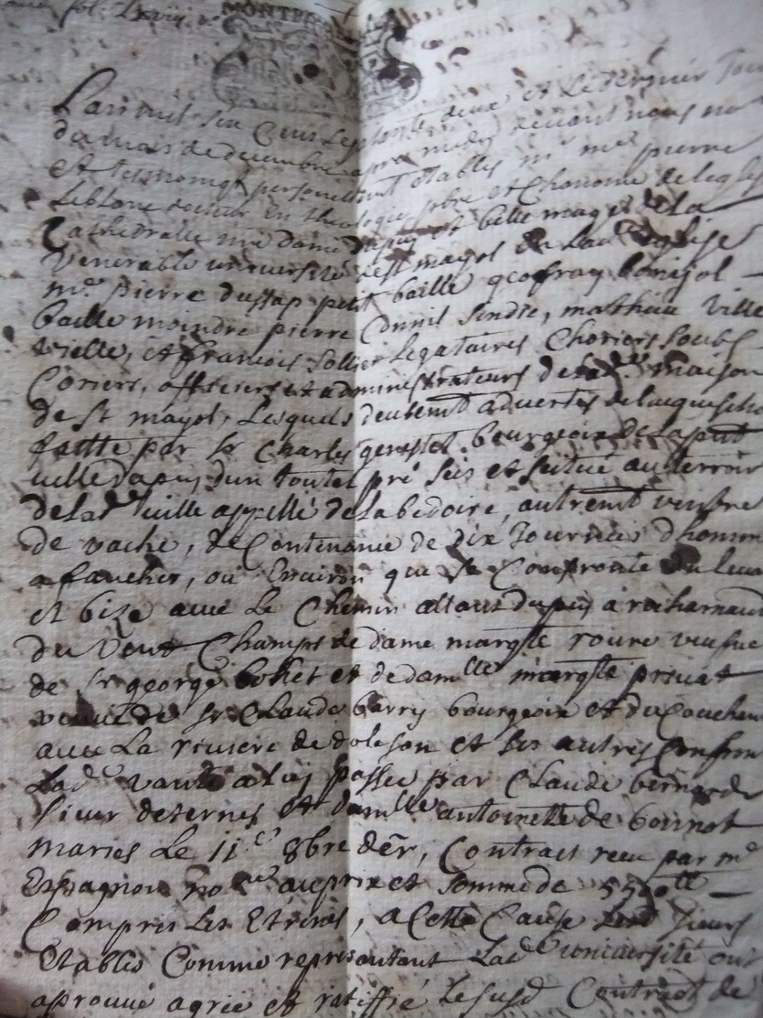 Document  LE PUY 1672 - Documents Historiques