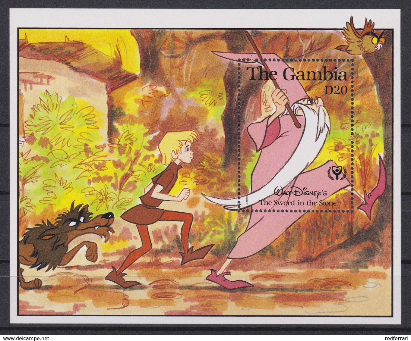 2455  -  The GAMBIA - Disney - 1990 -  ( Merlin De Betoverende Zwaart In De Steen ) . - Disney